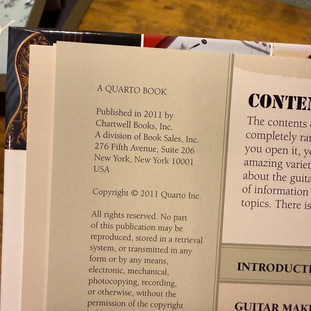 Amazing Guitar Facts and Trivia Nigel Cawthorne Hardcover Book 2011 Chartwell